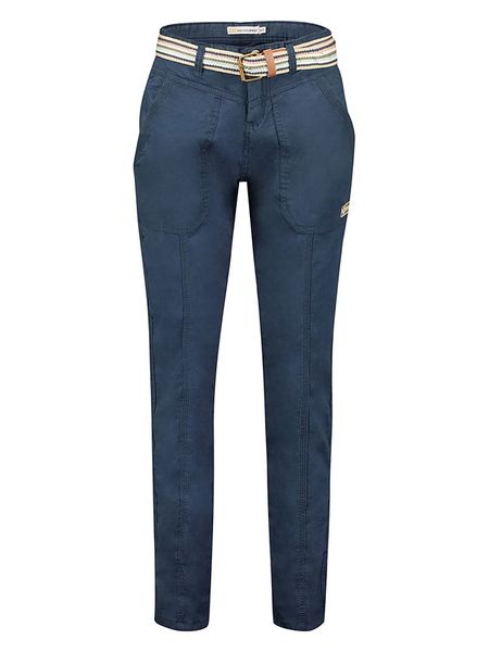 Geographical Norway Spodnie "Prioria" w kolorze granatowym rozmiar: XL. Niebieskie spodnie materiałowe Geographical Norway, na co dzień, xl, bez wzorów, z bawełny. Za 115.45 zł.