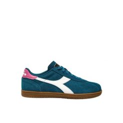 Trenerzy Diadora Tokyo. Niebieskie obuwie sportowe Diadora, ze skóry, bez zapięcia. W wyprzedaży za 328.50 zł.