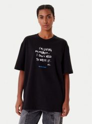 Karl Lagerfeld Jeans T-Shirt A4W17009 Czarny Relaxed Fit. Czarne t-shirty Karl Lagerfeld Jeans, xs, bez wzorów, z bawełny, bez kołnierzyka, bez ramiączek. Za 339.99 zł.