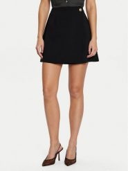 Guess Spódnica mini W5RD68 WGLO2 Czarny Regular Fit. Czarne spódnice Guess, xxl, z aplikacjami, z syntetyku, mini. Za 279.99 zł.