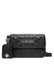 LOVE MOSCHINO Torebka JC4210PP0MLA000B Czarny. Czarne listonoszki Love Moschino, bez wzorów, ze skóry, bez dodatków. Za 889.99 zł.