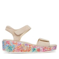 Sandały Ara. Brązowe sandały Ara, bez wzorów, bez obcasa, na koturnie, bez zapięcia. Za 429.99 zł.