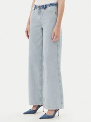Guess Jeans Jeansy W5YA0Y D5M56 Niebieski Wide Leg. Niebieskie jeansy Guess Jeans, m, z aplikacjami. Za 439.00 zł.