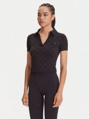 Guess Bluzka V5YP10 Z3OA0 Czarny Regular Fit. Czarne bluzki Guess, s, z aplikacjami, z syntetyku, bez kołnierzyka, bez ramiączek. Za 139.99 zł.