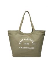 KARL LAGERFELD Torebka A1W50006 Khaki. Brązowe shopper KARL LAGERFELD, bez wzorów, z materiału, bez dodatków. Za 219.99 zł.