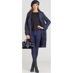 PŁASZCZ ARMANI EXCHANGE W KRATĘ. Czarne płaszcze Armani Exchange, l, z aplikacjami, bez kaptura. Za 734.50 zł.