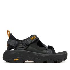 Sandały Teva. Czarne sandały Teva, bez wzorów, sportowe, bez obcasa, bez zapięcia. Za 499.99 zł.