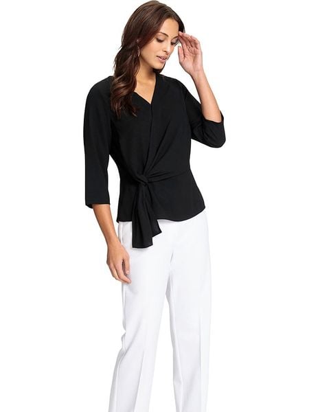 WITT WEIDEN Bluzka w kolorze czarnym rozmiar: 52. Czarne bluzki WITT WEIDEN, bez wzorów, bez kołnierzyka, bez ramiączek. Za 48.16 zł.