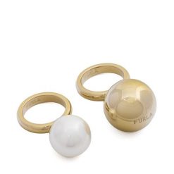 Zestaw pierścionków Furla. Żółte pierścionki Furla, złote. Za 469.99 zł.