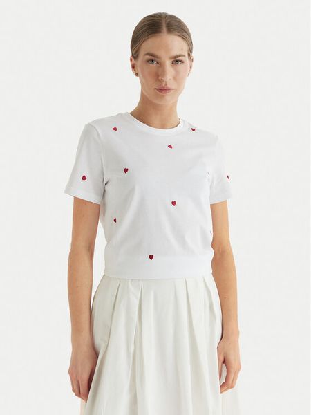 ONLY T-Shirt Ketty 15288473 Biały Regular Fit. Białe t-shirty Only, l, bez wzorów, z bawełny, bez kołnierzyka, bez ramiączek. Za 70.99 zł.