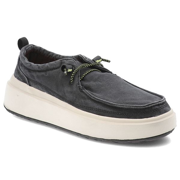 Półbuty damskie Jeep, na grubej platformie materiałowe z okrągłym noskiem, czarne, JL51500A-062. Czarne sukienki Jeep, na co dzień, bez wzorów, z materiału, sportowe, bez kołnierzyka, bez ramiączek, sportowe. Za 289.00 zł.