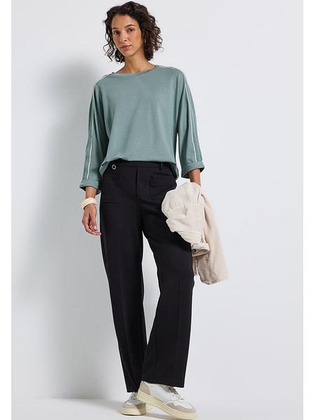 Street One Koszulka w kolorze błękitnym rozmiar: 40. Niebieskie bluzki Street One, bez wzorów, z bawełny, street, bez kołnierzyka, bez ramiączek. Za 113.63 zł.