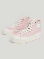 Pepe Jeans FOOTWEAR Sneakersy w kolorze jasnoróżowym rozmiar: 39. Różowe trampki Pepe Jeans FOOTWEAR, bez wzorów, z jeansu, za kostkę, bez zapięcia. Za 140.86 zł.