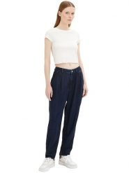 Tom Tailor Dżinsy - Tapered fit - w kolorze granatowym rozmiar: S. Niebieskie jeansy Tom Tailor, s, z aplikacjami, z podwyższonym stanem. Za 158.10 zł.
