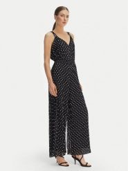 Morgan Kombinezon 261-PAWI Czarny Regular Fit. Czarne sukienki Morgan, bez wzorów, z syntetyku, bez kołnierzyka, bez ramiączek. Za 479.99 zł.