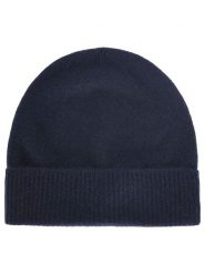 Zwillingsherz Kaszmirowa czapka beanie w kolorze granatowym rozmiar: onesize. Niebieskie czapki Zwillingsherz, bez wzorów, z kaszmiru. Za 158.47 zł.