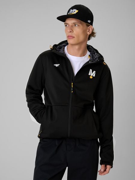 4F Kurtka softshell wiatroodporna membrana 5000 uniseks 4F | Drift Masters - czarna M. Czarne kurtki sportowe 4f, m, bez wzorów, z softshellu, bez kaptura. Za 349.99 zł.