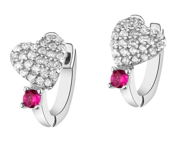 Kolczyki srebrne z cyrkoniami - serca. Szare kolczyki Apart, z cyrkonią, srebrne. Za 134.00 zł.