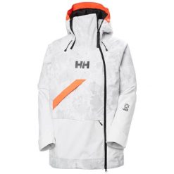 Damska kurtka narciarska z kapturem Helly Hansen Powchaser Asym. Szare kurtki narciarskie Helly Hansen, bez wzorów, z kapturem, narciarskie. W wyprzedaży za 1,243.50 zł.