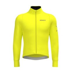 Winter Cycling Jacket Insulating Windproof Men Tempest Protect Fluo Yellow. Żółte kurtki sportowe BIORACER, bez wzorów, bez kaptura, rowerowe. Za 857.00 zł.