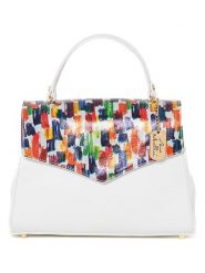 Anna Morellini Skórzana torebka "Anna" w kolorze białym ze wzorem - 30 x 20 x 9 cm rozmiar: onesize. Białe torby na ramię Anna Morellini, bez wzorów, z materiału, przez ramię, bez dodatków. Za 304.99 zł.