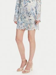 Guess Spódnica mini W5GD1T WHAD2 Niebieski Regular Fit. Niebieskie spódnice Guess, m, z aplikacjami, z syntetyku, mini. Za 319.99 zł.