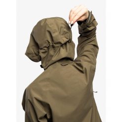 Kurtka przeciwdeszczowa damska Fjallraven HC Hydratic Trail Jacket. Zielone kurtki sportowe Fjällräven, bez wzorów, bez kaptura, trekkingowe. Za 938.99 zł.