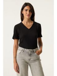 Garcia Koszulka w kolorze czarnym rozmiar: XL. Czarne bluzki Garcia, xl, bez wzorów, bez kołnierzyka, bez ramiączek. Za 91.99 zł.
