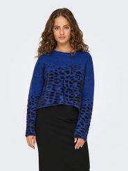 ONLY Sweter w kolorze niebiesko-czarnym rozmiar: S. Niebieskie swetry Only, s, bez wzorów, bez ramiączek. Za 99.45 zł.