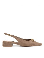 Nine West Sandały WFA2991-1 Beżowy. Brązowe sandały Nine West, bez wzorów, z materiału, bez obcasa, na płaskiej podeszwie, bez zapięcia. Za 199.99 zł.