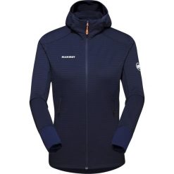 Bluza trekkingowa damska Mammut Taiss Light ML Hooded Jacket. Niebieskie bluzy sportowe Mammut, m, bez wzorów, z materiału. Za 714.35 zł.