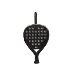 Zawieszka wisząca Rakieta do Padla 2,2 cm, czarna matowa. Czarne bransoletki Lilou, ze stali. Za 139.00 zł.