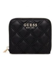 Guess Portfel w kolorze czarnym - 11 x 9,5 cm rozmiar: onesize. Czarne portfele Guess, z aplikacjami. Za 144.95 zł.