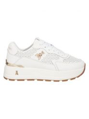 Patrizia Pepe Skórzane sneakersy w kolorze białym rozmiar: 39. Białe trampki Patrizia Pepe, bez wzorów, bez zapięcia. Za 573.71 zł.
