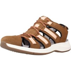 Sandały CLARKS SOLAN SAIL COMBI Brązowy. Brązowe sandały Clarks, bez wzorów, ze skóry, bez obcasa, bez zapięcia. Za 213.99 zł.