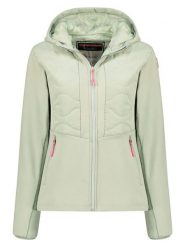 Geographical Norway Kurtka "Tignes" w kolorze zielonym rozmiar: L. Zielone kurtki sportowe Geographical Norway, l, bez wzorów, bez kaptura, outdoorowe. Za 168.46 zł.