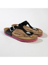 BACKSUN Japonki "Singapore" w kolorze czarnym rozmiar: 36. Czarne klapki Backsun, bez wzorów, z materiału, z otwartym noskiem, bez obcasa. Za 130.99 zł.