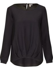 Seidensticker Bluzka w kolorze czarnym rozmiar: 38. Czarne bluzki Seidensticker, bez wzorów, z wiskozy, bez kołnierzyka, bez ramiączek. Za 163.64 zł.