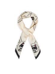 KARL LAGERFELD Apaszka B2W33069 Beżowy jasny. Brązowe rękawiczki KARL LAGERFELD, bez wzorów, z jedwabiu. Za 429.99 zł.