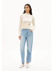 Armedangels Sweter ''Alaania'' w kolorze kremowym rozmiar: XL. Brązowe swetry ARMEDANGELS, xl, bez wzorów, z bawełny, bez ramiączek. Za 189.95 zł.