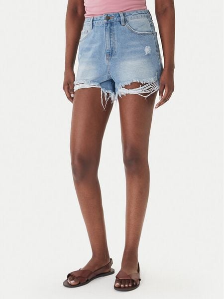 Eleh Szorty jeansowe EL122 Niebieski Regular Fit. Niebieskie szorty Eleh, bez wzorów, z bawełny. Za 221.99 zł.