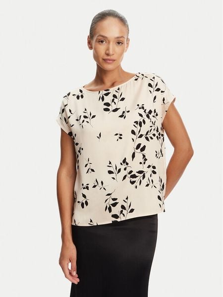 Tatuum Bluzka Osma 1 T2504.065 Écru Regular Fit. Białe bluzki Tatuum, bez wzorów, z wiskozy, bez kołnierzyka, bez ramiączek. Za 117.99 zł.