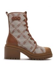 MICHAEL Michael Kors Trzewiki Hanley 40F3HYME5Y Brązowy. Brązowe botki MICHAEL Michael Kors, bez wzorów, z materiału, bez obcasa, na słupku, bez zapięcia. Za 1,299.00 zł.