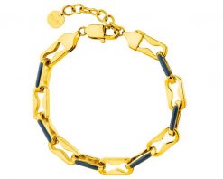 Bransoletka ze stali szlachetnej z detalami z masy żywicznej. Bransoletki Elixa, ze stali. Za 229.00 zł.