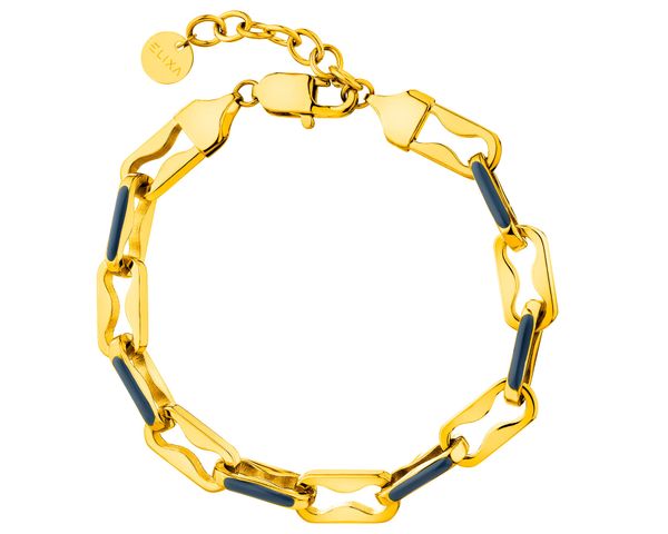 Bransoletka ze stali szlachetnej z detalami z masy żywicznej. Bransoletki Elixa, ze stali. Za 229.00 zł.