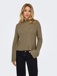 JDY Sweter w kolorze brązowym rozmiar: XL. Brązowe swetry JDY, xl, bez wzorów, ze splotem, bez ramiączek. Za 61.60 zł.