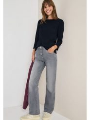 Cecil Koszulka w kolorze granatowym rozmiar: S. Niebieskie bluzki Cecil, s, bez wzorów, z bawełny, bez kołnierzyka, bez ramiączek. Za 69.91 zł.