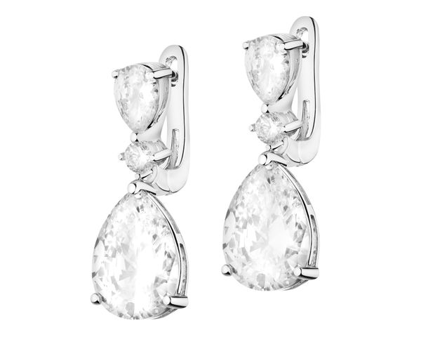 Kolczyki srebrne z cyrkoniami. Szare kolczyki Apart, z cyrkonią, srebrne. Za 299.00 zł.