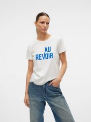 Vero Moda Koszulka w kolorze białym rozmiar: XS. Białe bluzki Vero Moda, xs, bez wzorów, z bawełny, bez kołnierzyka, bez ramiączek. Za 41.69 zł.