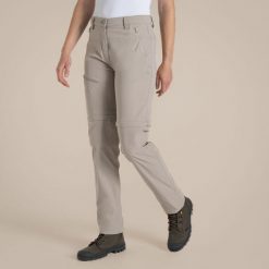 Spodnie turystyczne damskie Craghoppers NosiLife Pro Convertible Trouser III. Brązowe spodnie sportowe Craghoppers, na lato, bez wzorów, trekkingowe. Za 467.99 zł.